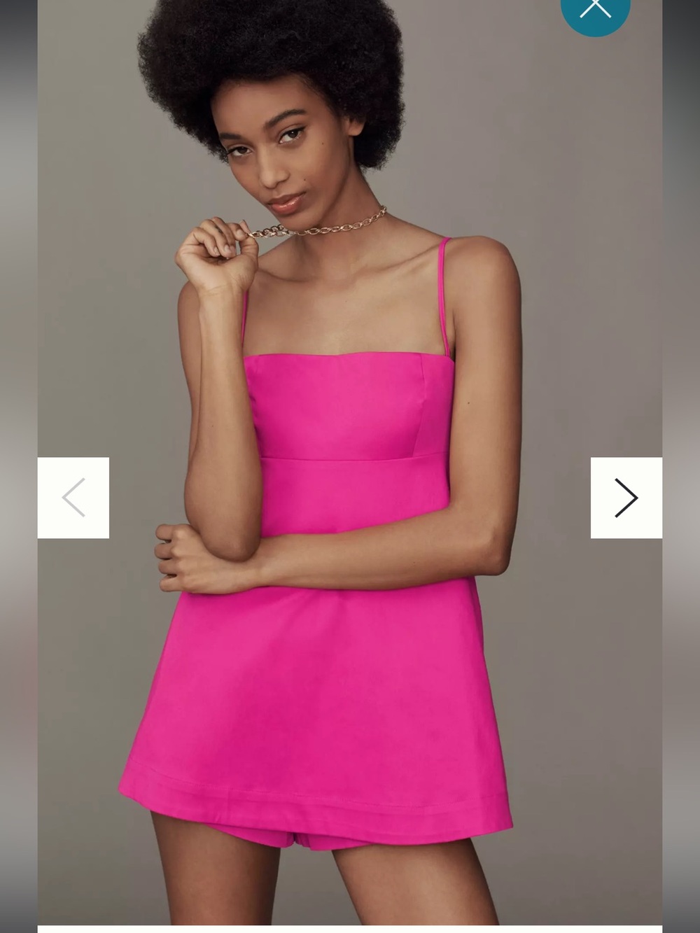 Anthropologie Hot Pink Spaghetti Strap Romper